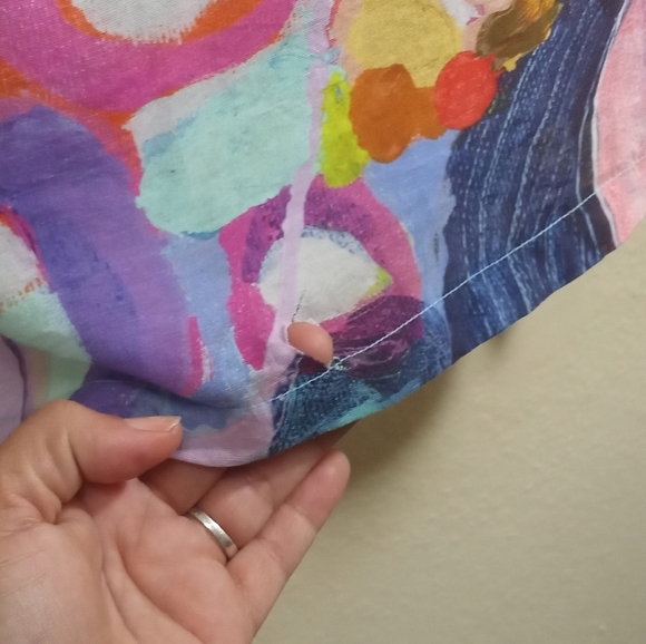 Colorful Abstract Women's Blouse Claire Desjardins - Picture 4 of 16